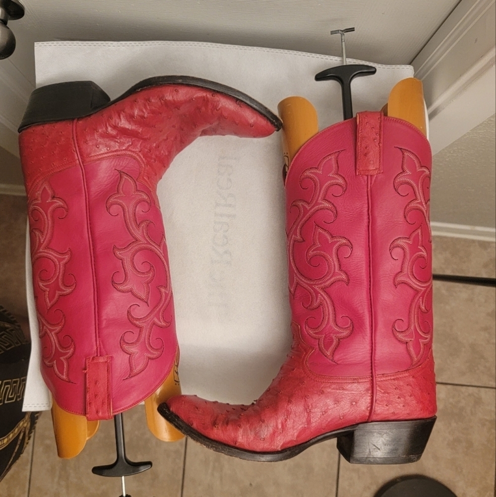 Caboots Ostrich Men's cowboy boots size10 - Picture 4 of 16